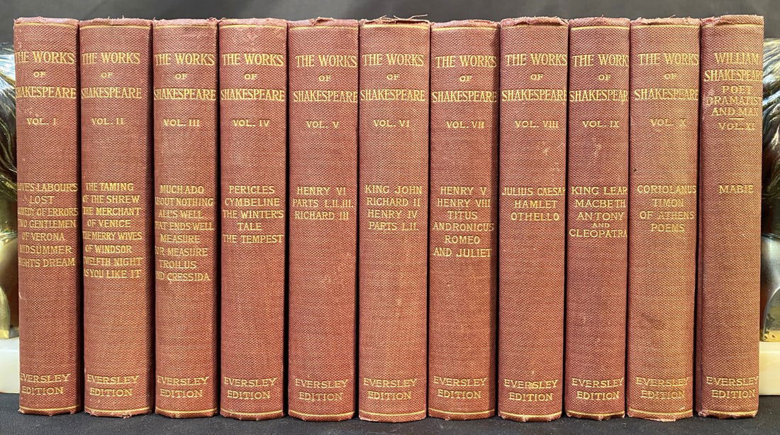 THE WORKS OF WILLIAM SHAKESPEARE, EVERSLEY EDITION, 11 VOLUMES, 1903 (1 of 5)