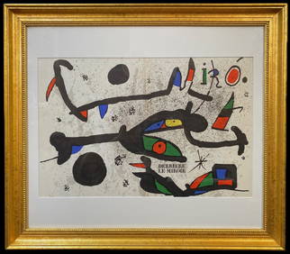 JOAN MIRO (1893-1983) ORIGINAL LIMITED-EDITION LITHOGRAPH TITLED COMPOSITION FOR DERRIERE LE MIROIR, (1 of 4)