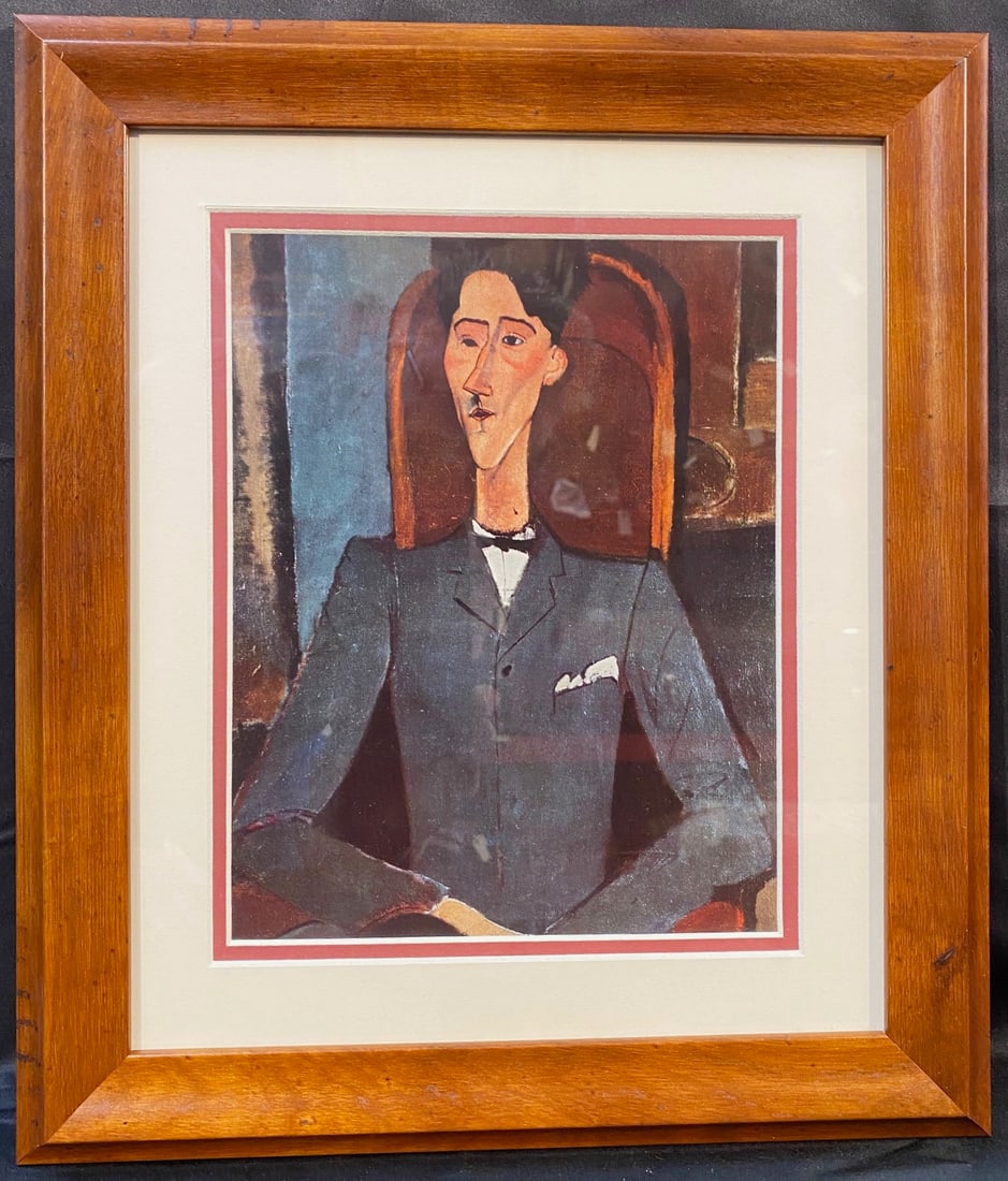 AMEDEO MODIGLIANI (1884-1920) LITHOGRAPH TITLED PORTRAIT OF JEAN COCTEAU – 10IN x 12IN (1 of 3)