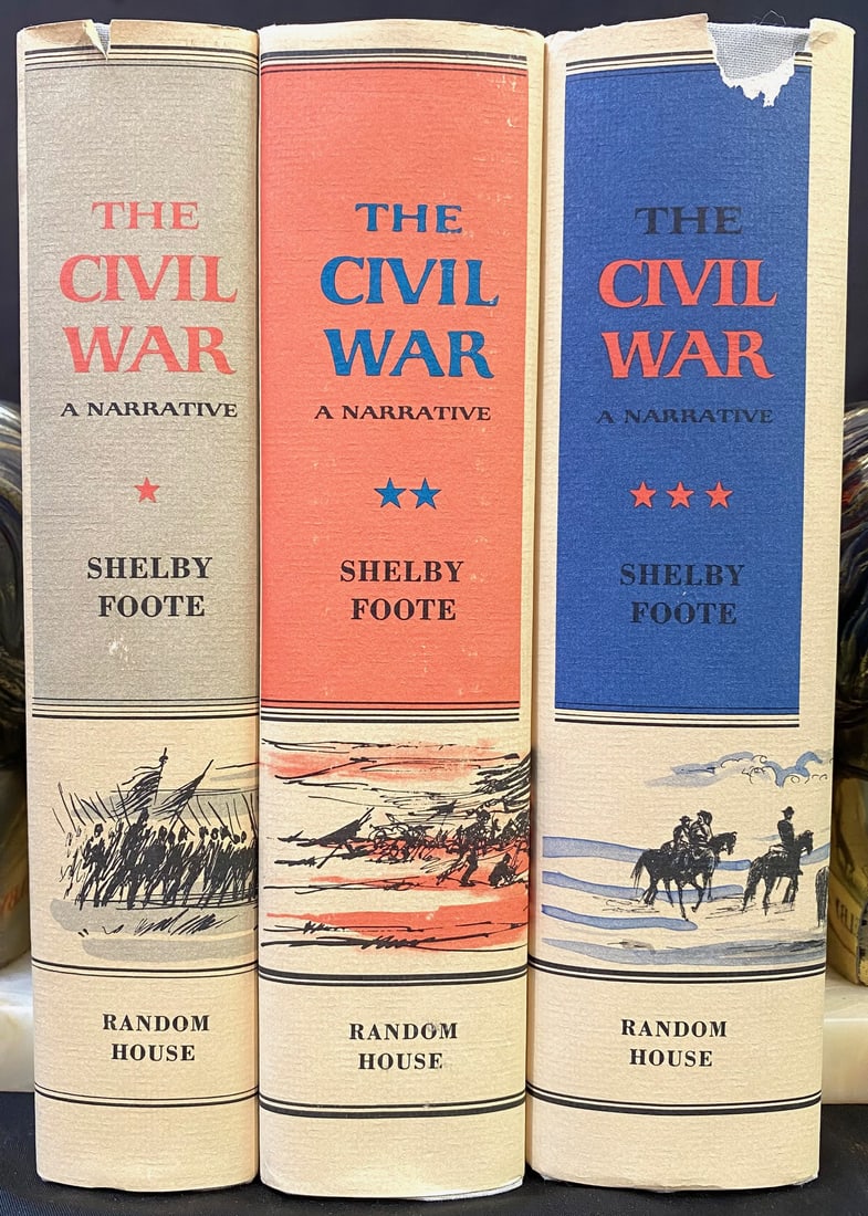 THE CIVIL WAR, 3 VOLUME SET BY SHELBY FOOTE (1 of 6)