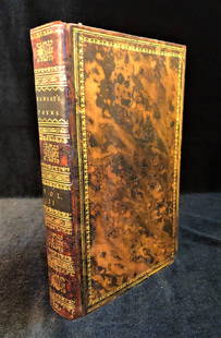 RAMSAYS POEMS, VOLUME II - THE POEMS OF ALLAN RAMSAY PRINTED BY A. STRAHAN IN 1800: 1800. London. Ramsays Poems: The Poems of Allan Ramsay, Volume II, published by A. Strahan. Very good condition and bound in tan leather with gilted black spine labels. The book contains a green satin