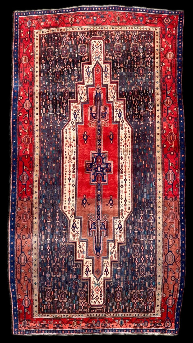 ANTIQUE PERSIAN HERIZ HAND KNOTTED RUG, 5.1 x 9.5 (155cm x 287cm) (1 of 5)