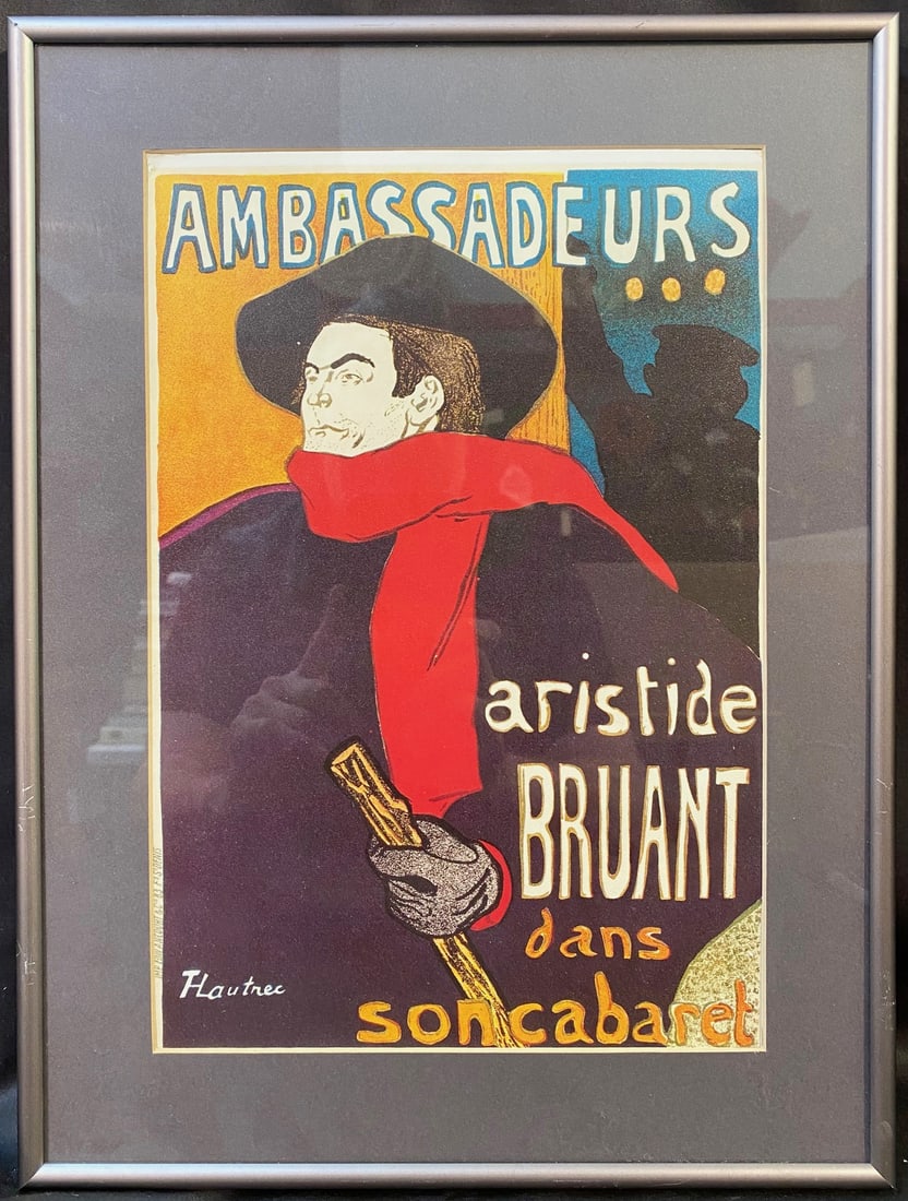 HENRI DE TOULOUSE-LAUTREC (1864-1901) ADVERTISING POSTER FOR AMBASSADEURS, 12IN x 16IN (30.5cm x (1 of 4)