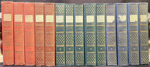 MEMOIRS OF THE COURTS OF EUROPE, 14 VOLUMES, 1910