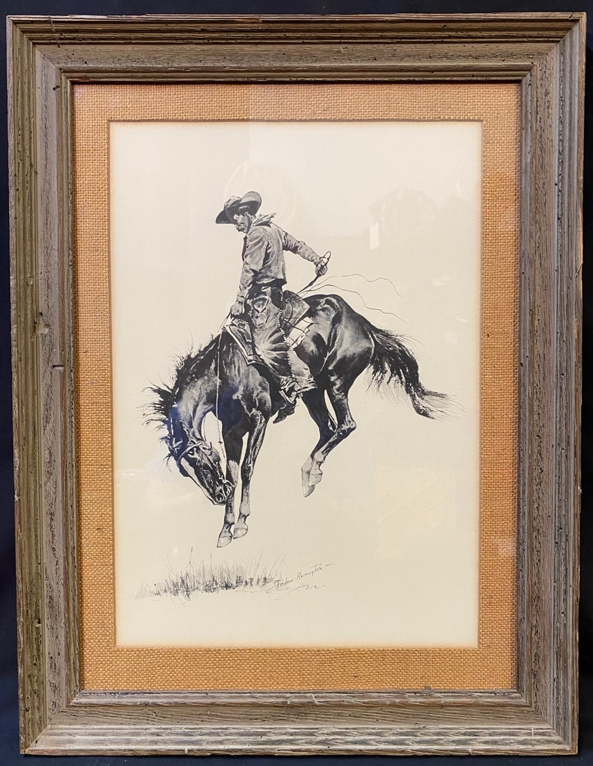 FREDERIC REMINGTON (1861-1909) LITHOGRAPH TITLED SUN FISHER, 17.5IN x 23IN (45cm x 58cm) (1 of 5)