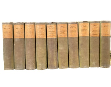 THE WORKS OF CARLYLE, EDITION DE LUXE, 10 VOLUMES, 1900-1910