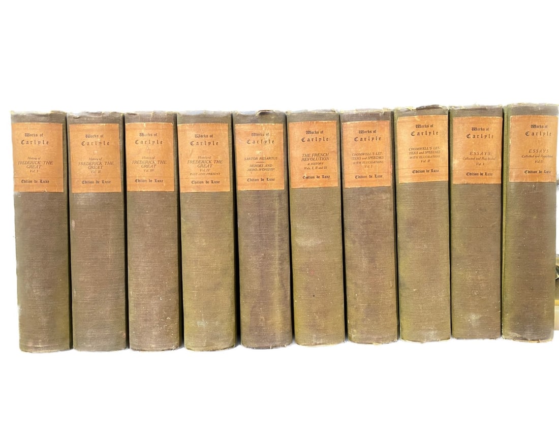 THE WORKS OF CARLYLE, EDITION DE LUXE, 10 VOLUMES, 1900-1910 (1 of 4)