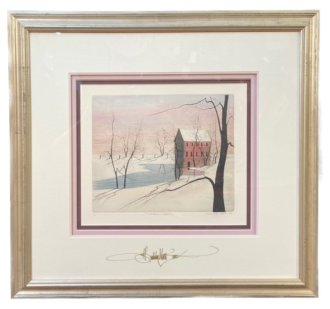 PATRICIA BUCKLEY MOSS (1933) LIMITED EDITION ETCHING, DOUBLE HAND SIGNED AND NUMBERED, TITLED STONE (1 of 8)