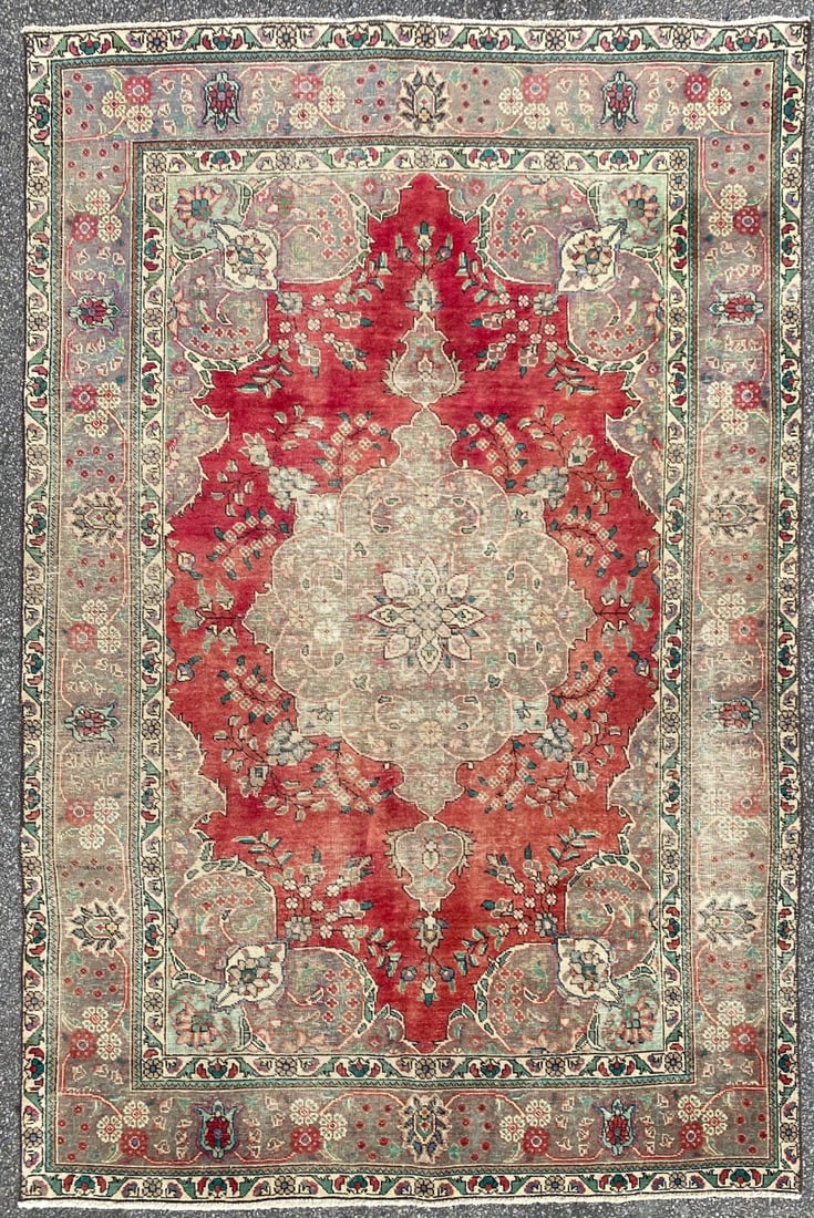 ANTIQUE PERSIAN ISFAHAN HAND KNOTTED RUG, 6.4 x 9.5 (193cm x 287cm) (1 of 5)