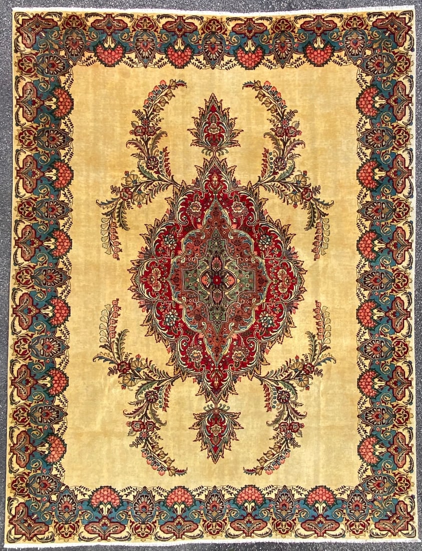 PERSIAN TABRIZ HAND KNOTTED RUG, NEW, 9.1 x 13.0 (277cm x 396cm) (1 of 6)