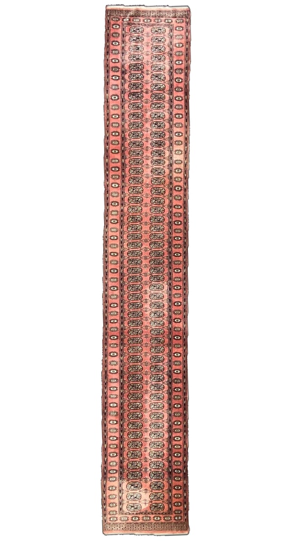 BUKHARA HAND KNOTTED RUNNER, EXTRA LONG, 2.7 x 15.6 (79cm x 472cm) (1 of 5)