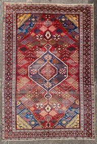 ANTIQUE PERSIAN JOSHAGAN HAND KNOTTED RUG, 6.7 x 9.9 (201cm x 297cm)