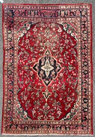 ANTIQUE PERSIAN ISFAHAN HAND KNOTTED RUG, 7.0 x 10.2 (213cm x 310cm)