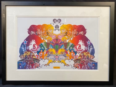 PETER MAX (BORN 1937) ORIGINAL LITHOGRAPH TITLED AUDIO DNA, 20.5IN x 28IN (52cm x 71cm)