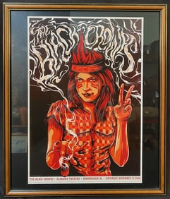 ORIGINAL, LIMITED EDITION BLACK CROWES CONCERT POSTER FOR THE BIRMINGHAM AL SHOW, NOVEMBER 15, 2008,