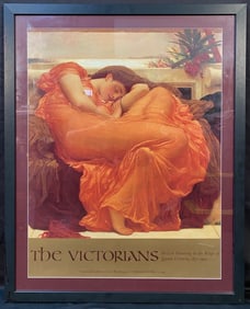 ORIGINAL FREDERIC LEIGHTON (1830-1896) NATIONAL GALLERY OF ART EXHIBITION POSTER, 29IN x 36IN (74cm