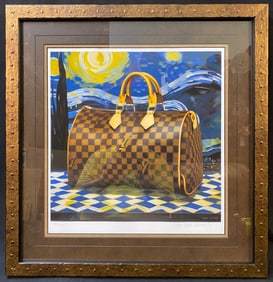 VAN GOGH LIMITED COMPANY LIMITED EDITION, HAND SIGNED LITHOGRAPH TITLED LV DAMIER TRIBUTE LTD WITH