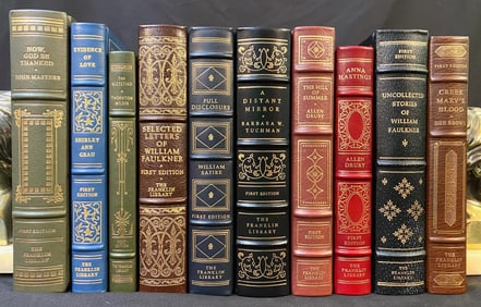 FRANKLIN LIBRARY FIRST EDITION BOOKS SERIES, 10 VOLUMES, 1980S