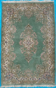 VINTAGE PERSIAN KERMAN HAND KNOTTED RUG, 3.9 x 5.11 (114cm x 180cm)