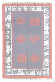 KILIM HAND KNOTTED RUG, NEW, 4.1 x 6.2 (124cm x 188cm)