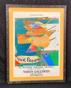 MAX PAPART (1911-1994) OFFSET LITHOGRAPH POSTER FOR HIS EXHIBITION, HAND SIGNED BY THE ARTIST –