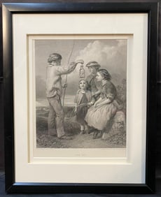 ENGRAVING TITLED THE EFT AFTER PAINTING BY HENRY LE JEUNE (1819-1904) – 11IN x 14IN - 1880