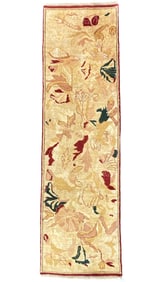 TROPICAL HAND KNOTTED RUG, NEW, 3.4 x 11.3 (102cm x 343cm)