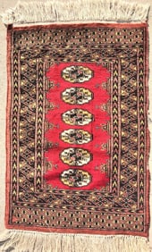 BUKHARA TEKKE HAND KNOTTED RUG – 2.0 x 2.11