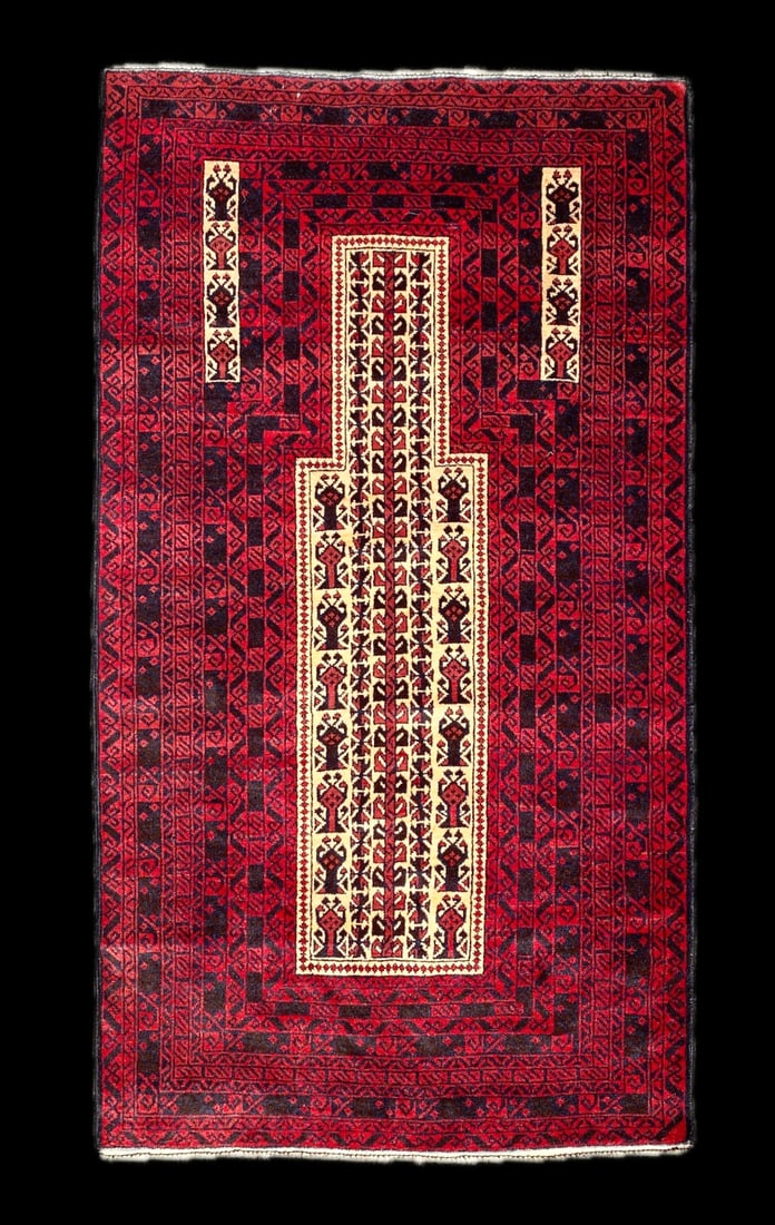 AFGHANI BALOUCH HAND KNOTTED RUG, 3.1 x 5.6 (94cm x 168cm) (1 of 3)