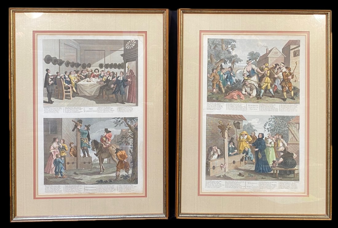 TWO ENGRAVINGS AFTER WILLIAM HOGARTH ILLUSTRATING SAMUEL BUTLER’S HUDIBRAS, 22IN x 29IN (56cm x (1 of 9)