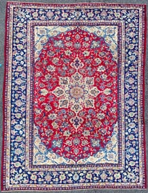 ANTIQUE PERSIAN ISFAHAN HAND KNOTTED RUG, 10.2 x 13.3 (310cm x 404cm)