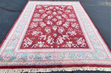 SAROUK HAND KNOTTED RUG – 9.11 x 13.9