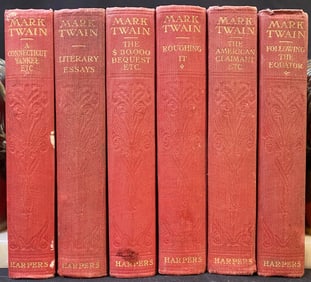 THE WORKS OF MARK TWAIN, 6 VOLUMES, 1913