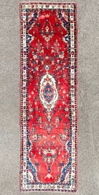 ANTIQUE PERSIAN LILIHAN HAND KNOTTED RUNNER, 3.4 x 11.0 (102cm x 335cm)