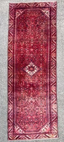 ANTIQUE PERSIAN BIDJAR HAND KNOTTED RUNNER, 3.5 x 9.6 (104cm x 290cm)