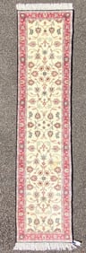 KASHAN HAND KNOTTED RUNNER, 2.5 x 10.2 (74cm x 310cm)