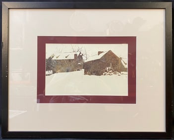 ANDREW WYETH (1948) ORIGINAL LITHOGRAPH TITLED THE CORNER, 21.5IN x 27IN (55cm x 69cm)