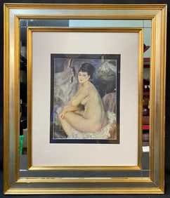 PIERRE AUGUSTE RENOIR (1841-1919) LITHOGRAPH TITLED NUDE, 22.5IN x 27IN (57cm x 69cm)