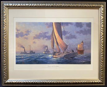 JOHN MORTON BARBER (1948) LIMITED EDITION, HAND SIGNED PRINT TITLED ENCOUNTER AT SMITH POINT