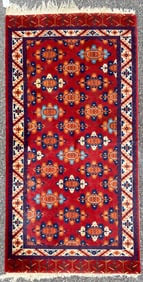 HAND KNOTTED 90 LINE AUBUSSON RUG, 3.0 x 5.1 (91cm x 180cm)
