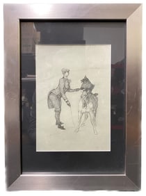 HENRI DE TOULOUSE-LAUTREC (1864-1901) LITHOGRAPH TITLED LA DRESSEUSE D’ANIMAUX, 12IN x 15IN