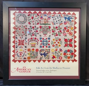 ORIGINAL ART EXHIBITION LITHOGRAPH FOR FOLK ART FROM THE SHELBURNE MUSEUM, 30IN x 30IN (76cm x 76cm)