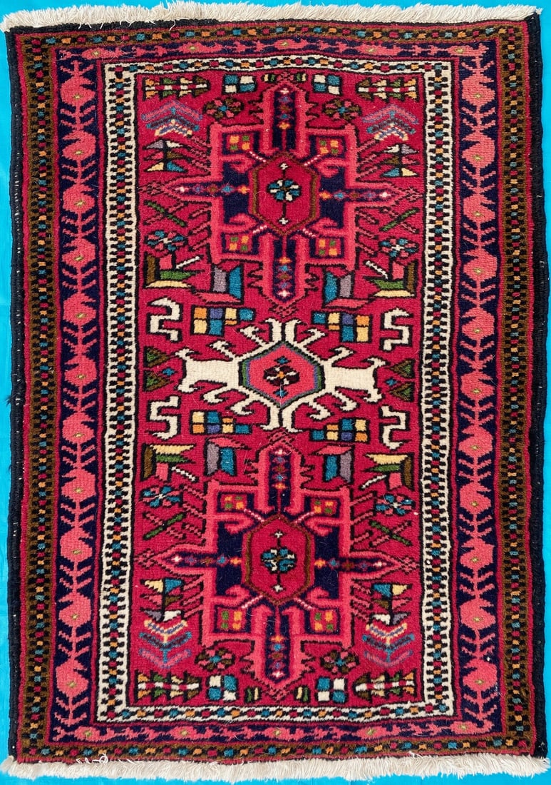 PERSIAN HAMADAN PRAYER RUG, 2.2.x 3.0 (66cm x 91cm) (1 of 3)
