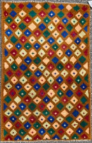 GABBEH HAND KNOTTED RUG, NEW – 2.0 x 3.0 (61cm x 91cm)