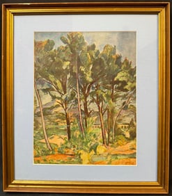 PAUL CEZANNE (1839-1906) LITHOGRAPH TITLED AQUEDEC, 14IN x 16IN (36cm x 41cm)