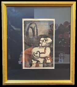 GEORGES ROUAULT (1871-1958) ORIGINAL ETCHING AND AQUATINT WITH ROULETTE TITLED PEDAGOGUE, 1932,
