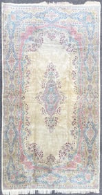 MANSION SIZED VINTAGE PERSIAN KERMAN HAND KNOTTED RUG WITH 200+ KPSI, 9.9 x 18.5 (300cm x 561cm)