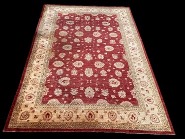 MANSION SIZED OUSHAK HAND KNOTTED RUG, 10.6 x 14.7 (320cm x 445cm)