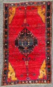 ANTIQUE PERSIAN HAMADAN HAND KNOTTED RUG, 6.0 x 10.0 (183cm x 305cm)