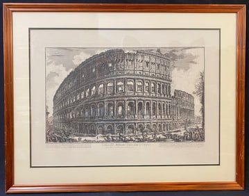 GIOVANNI BATTISTA PIRANESI (1720-1778) ETCHING TITLED THE COLISEUM, 28IN x 35.5IN (71cm x 90cm)